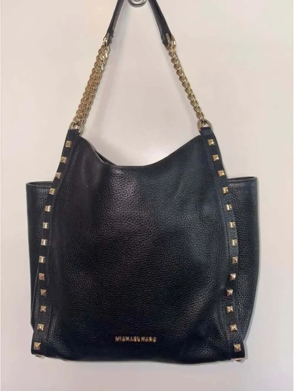 Michael Kors Studded Leather Hobo Bag